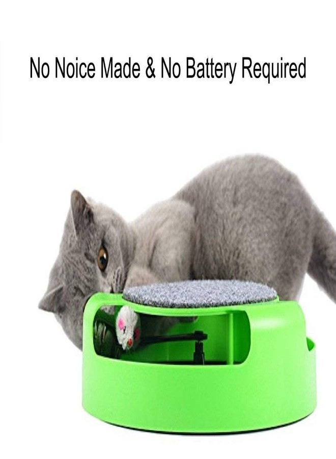RoverPets Interactive Cat Toy with Spinning Mouse and Scratching Pad - Durable Plastic Base Catch Mouse Cat Scratcher for Indoor Cats & Kittens I Color As Vary - Image 4